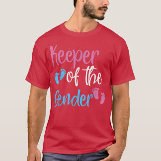 Keeper Of Gender Reveal Party Baby Announcement  T-Shirt