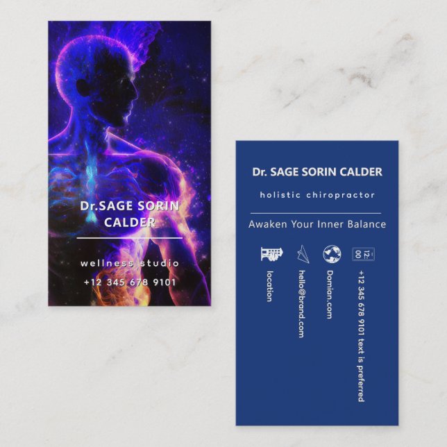 Keeper of Light | Energy Figure Business Card (Front/Back)