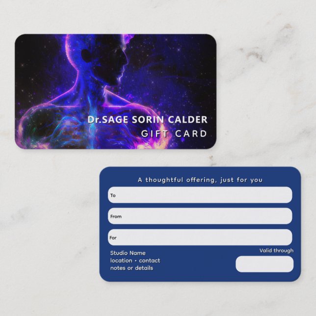 Keeper of Light | Energy Figure Business Card (Front/Back)
