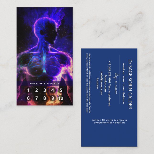 Keeper of Light | Energy Figure Business Card (Front/Back)