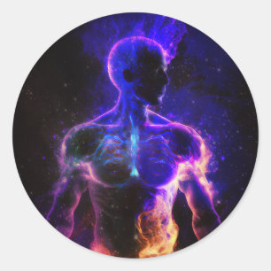 Keeper of Light Energy Figure Classic Round Sticker