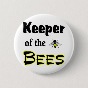 keeper of the bees 6 cm round badge