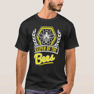 Keeper Of The Bees Honeycomb Hive Beekeeping Begin T-Shirt