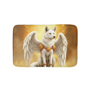 Keeper of the Dawn – The White Winged Wolf. Bath Mat