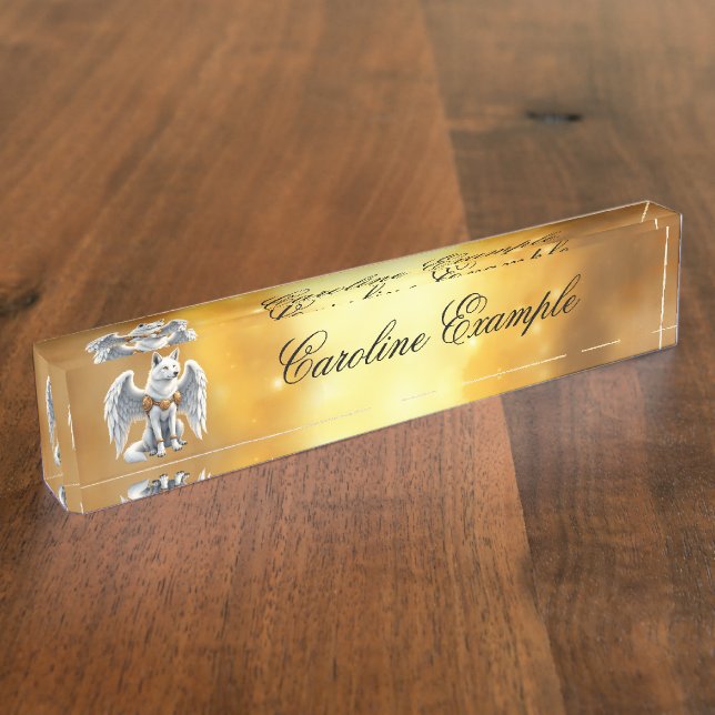Keeper of the Dawn – The White Winged Wolf.  Nameplate (Side)