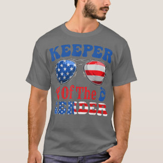 Keeper Of The Gender 4th Of July Baby Gender Revea T-Shirt