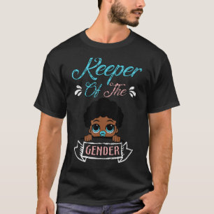 Keeper Of The Gender Afro Baby Boy Peeking Party T-Shirt