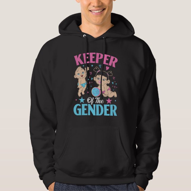 Keeper of the Gender Baby Party Gender Reveal Anno Hoodie (Front)