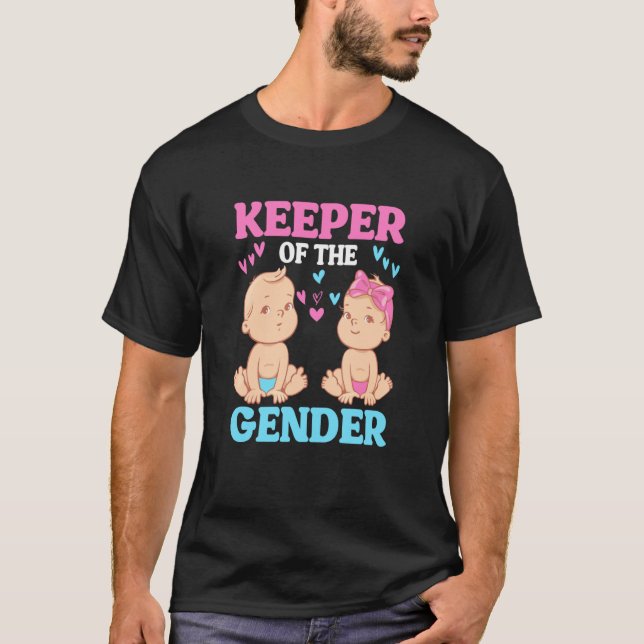 Keeper of the Gender Baby Party Gender Reveal Anno T-Shirt (Front)
