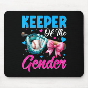 Keeper Of The Gender Baseball Or Bows Gender Revea Mouse Mat