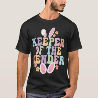 Keeper Of The Gender Boy Or Girl Easter Bunny Gend T-Shirt
