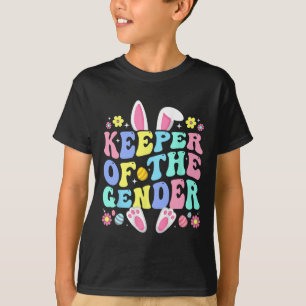 Keeper Of The Gender Boy Or Girl Easter Bunny Gend T-Shirt