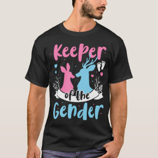 Keeper Of The Gender Buck Or Doe Gender Reveal Pin T-Shirt
