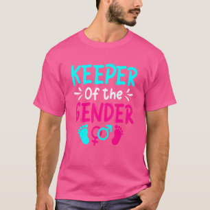 Keeper Of The Gender Cute Gender Reveal Party Pink T-Shirt