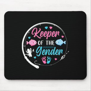 Keeper Of The Gender Fish Gender Reveal Family Par Mouse Mat