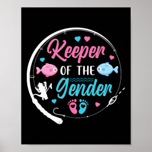 Keeper Of The Gender Fish Gender Reveal Family Par Poster