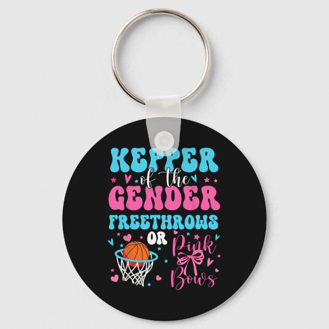 Keeper Of The Gender Free Throws Or Pink Bows Reve Key Ring (Front)