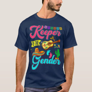 Keeper Of The Gender Guitar Gender Reveal Cinco De T-Shirt
