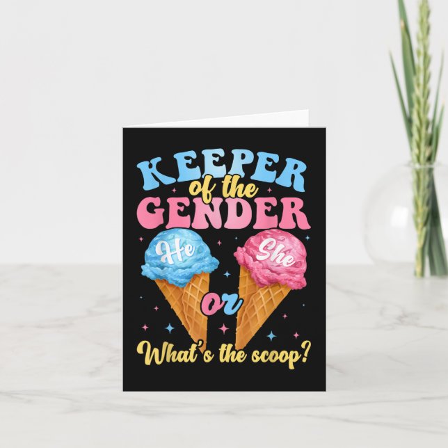 Keeper Of The Gender Ice Cream Whats The Scoop Gen Card (Front)