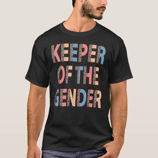 Keeper of the Gender Leopard Print Gender Revel Pa T-Shirt (Front)