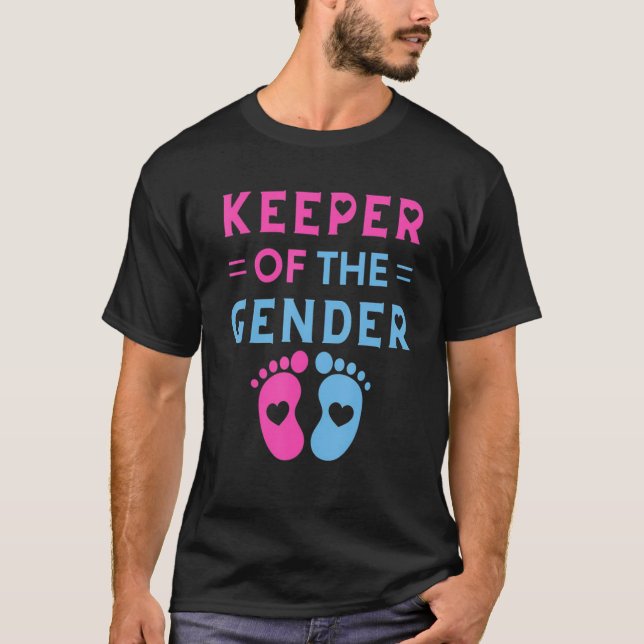 Keeper of the Gender Loves You Baby Shower Mens Wo T-Shirt (Front)