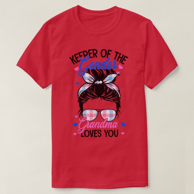 Keeper of the Gender Mummy loves you Gender Reveal T-Shirt (Design Front)