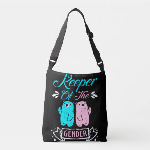 Keeper of the Gender Pink and Blue Teddy Bear Crossbody Bag