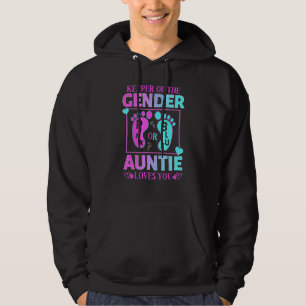 Keeper Of The Gender Pink Or Blue Auntie Loves You Hoodie