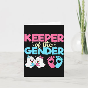 Keeper Of The Gender Pumpkin Halloween Baby Gender Card