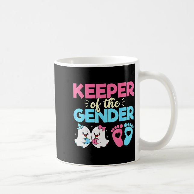 Keeper Of The Gender Pumpkin Halloween Baby Gender Coffee Mug (Right)