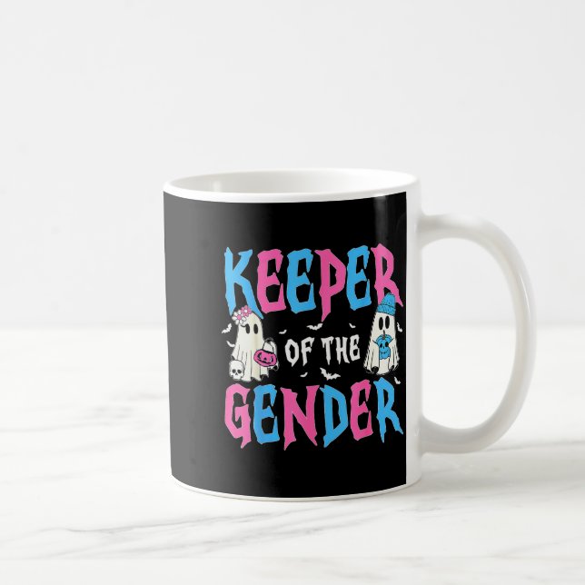 Keeper Of The Gender Pumpkin Halloween Baby Gender Coffee Mug (Right)