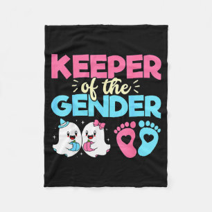 Keeper Of The Gender Pumpkin Halloween Baby Gender Fleece Blanket