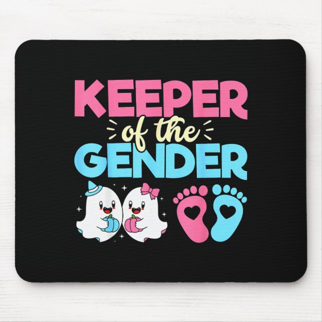Keeper Of The Gender Pumpkin Halloween Baby Gender Mouse Mat (Front)