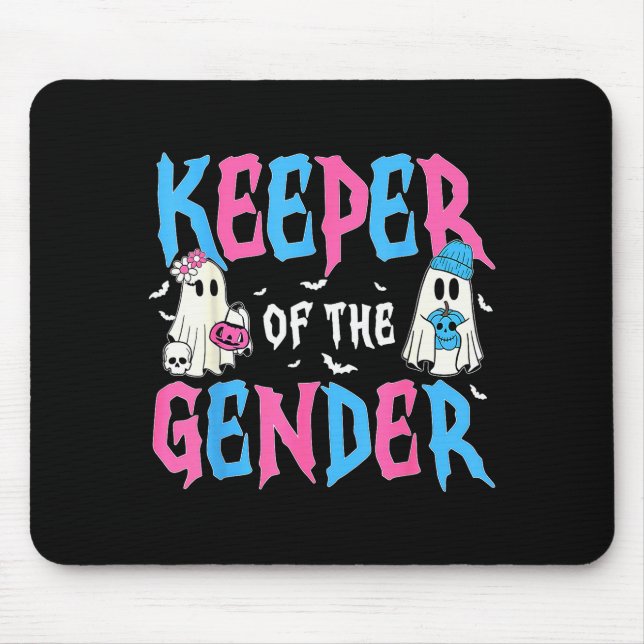 Keeper Of The Gender Pumpkin Halloween Baby Gender Mouse Mat (Front)
