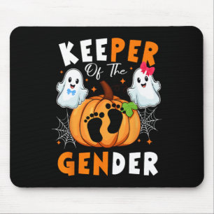 Keeper Of The Gender Reveal Baby Funny Ghost Pumpk Mouse Mat