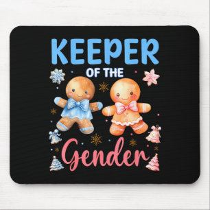 Keeper Of The Gender Reveal Baby Gingerbread Pink Mouse Mat