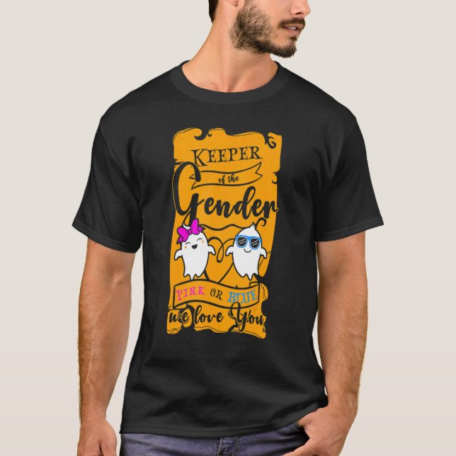 Keeper Of The Gender Reveal Baby Halloween T-Shirt (Front)