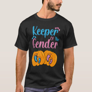 Keeper Of The Gender Reveal Baby Pregnancy Hallowe T-Shirt