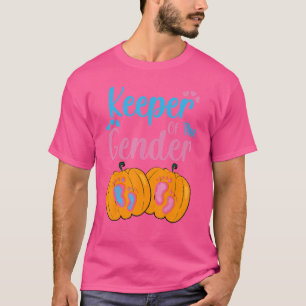 Keeper Of The Gender Reveal Baby Pregnancy Hallowe T-Shirt