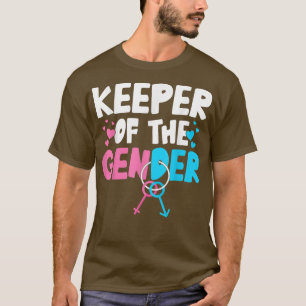 Keeper Of The Gender Reveal Cute Baby Announcemen T-Shirt