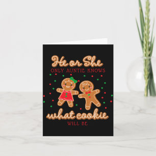 Keeper Of The Gender Reveal Gingerbread Auntie Card