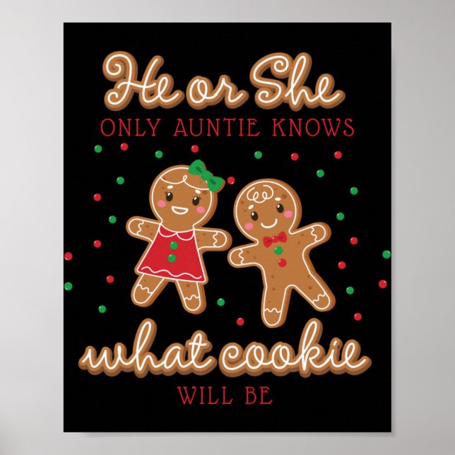 Keeper Of The Gender Reveal Gingerbread Auntie T S Poster (Front)