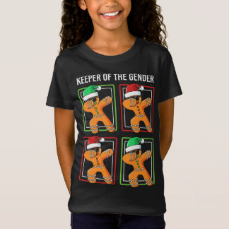 Keeper Of The Gender Reveal Gingerbread Christmas T-Shirt