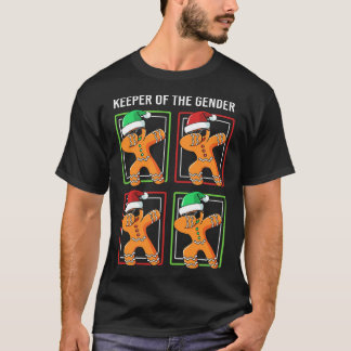 Keeper Of The Gender Reveal Gingerbread Christmas T-Shirt