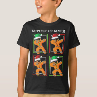 Keeper Of The Gender Reveal Gingerbread Christmas T-Shirt