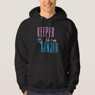 Keeper Of The Gender Reveal Party Baby Announcemen Hoodie