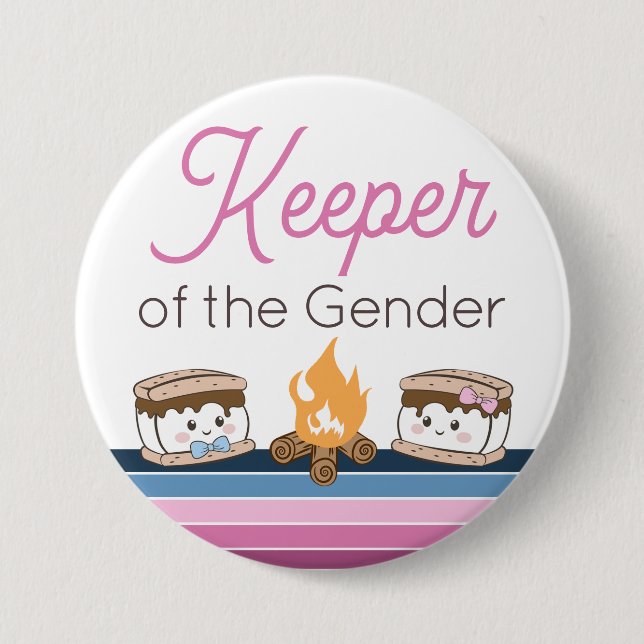 Keeper of the Gender reveal S'more pin (Front)