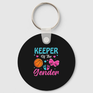 Keeper Of The Gender Sketll Gender Reveal Party Key Ring