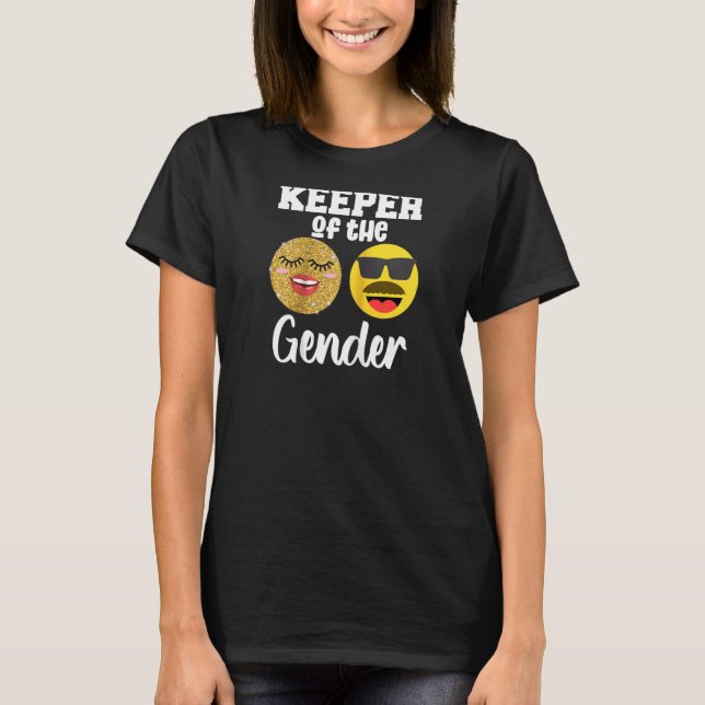 Keeper Of The Gender Staches Or Lashes Gender Reve T-Shirt (Front)