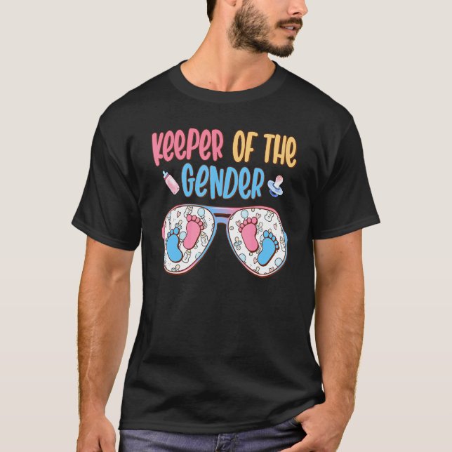 Keeper Of The Gender Sunglasses Footprint Gender R T-Shirt (Front)
